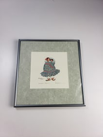 Mukluk Mama Print by Barbara Lavallee Inuit Mother and Child Signed 1990