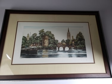 The Crescent Original Etching Signed and Numbered by Roger Hebbelinck