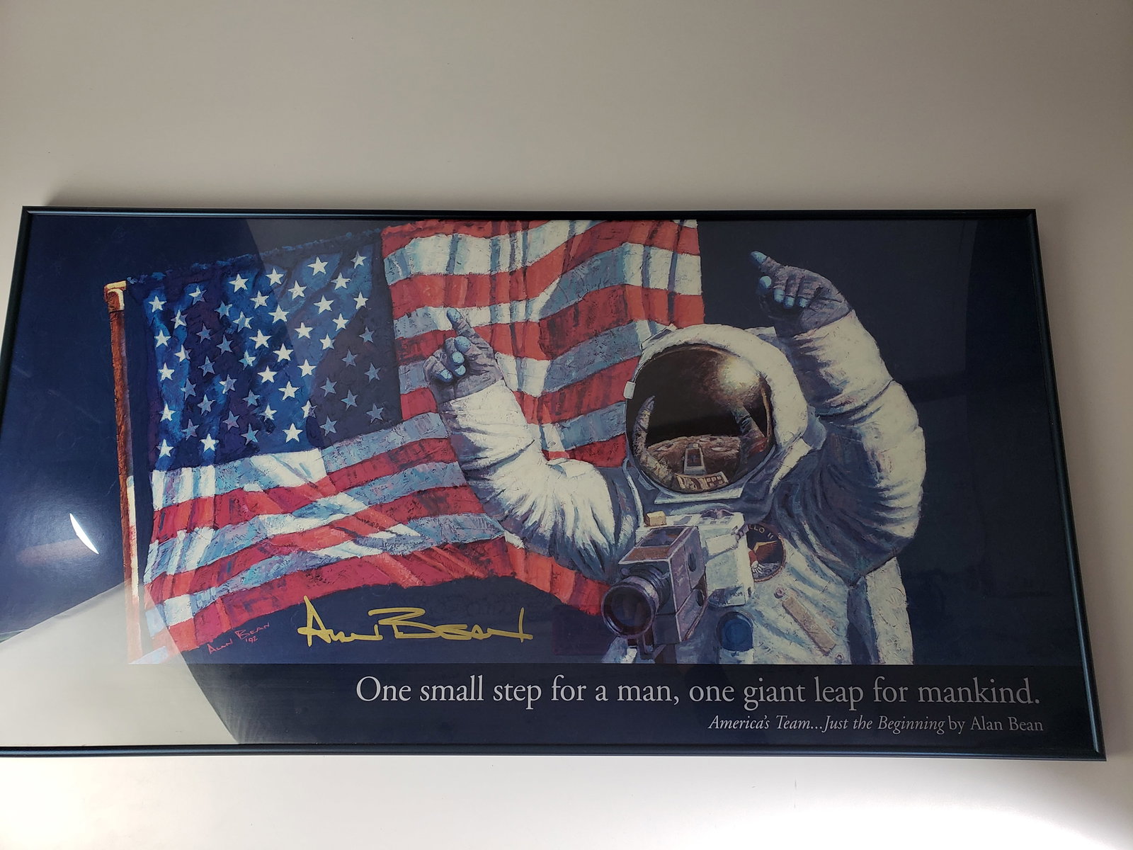 Signed Austronaut Poster - Alan Bean One Small Step (1 of 9)