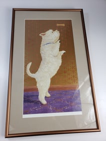 Signed Numbered Print of Dog with Treat Lorena Poy ?