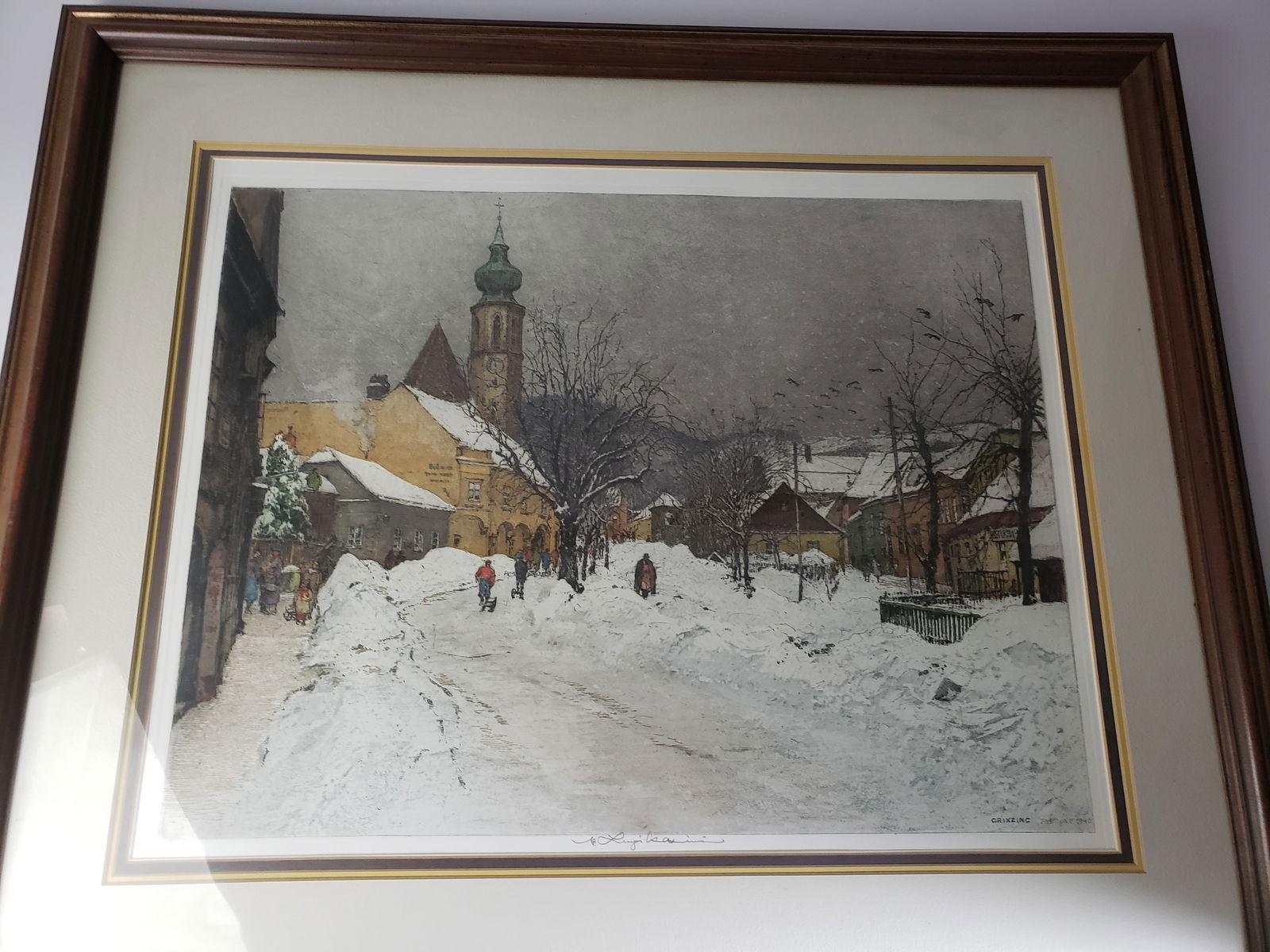 Luigi Kasimir Grinzing Signed Print Snowy Village (1 of 14)
