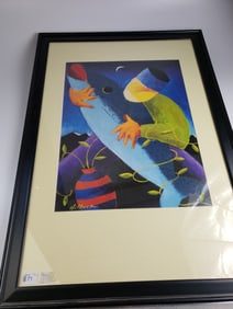 John Hillmer Man with Fish Print