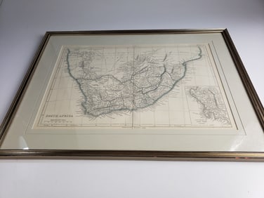 Antique Map of South Africa - J W Lowry - Chapman and Hall, England