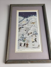 Carol J Endres Print Signed Numbered The Town of Hearts Pond (no glass)