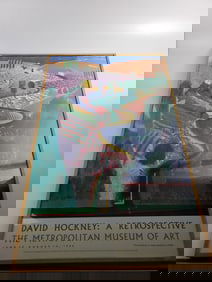 David Hockney Exhibit Poster MOMA 1988 Nichols Canyon