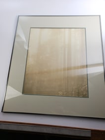 Large Framed Photo of PNW Forest Titled Silent Forest on Back