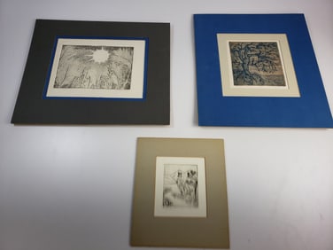 Original Woodblock Prints by Local PNW Artis Peter Rowe 1975