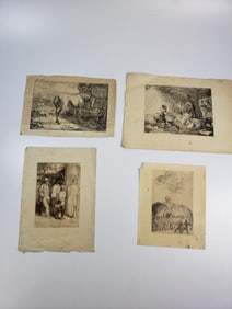 Selectrion of Early Engravings Artists Unknown (One is reproduction)