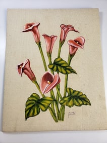 Oil on Canvas Amateur Painting Signed Birto