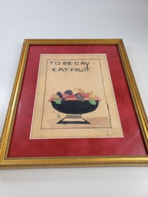 Vintage Student Art To Be Gay Eat Fruit