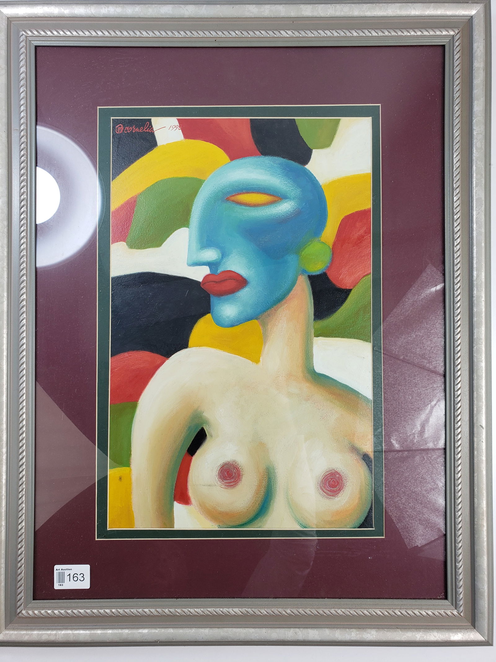 Abstract Torso Oil? on Board Signed Cornelia 1998 (1 of 7)