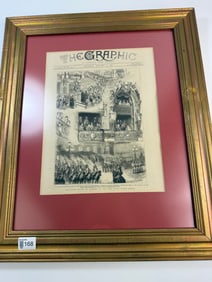 Vintage Engraving The Graphic Lord Mayor of London at the New Paris Opera House