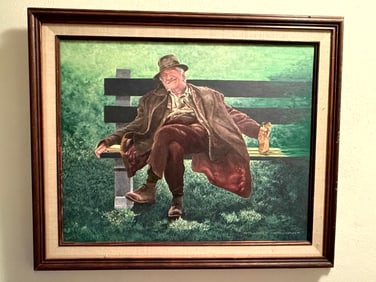 Stuart McTaggart Giclee Hobo on Bench