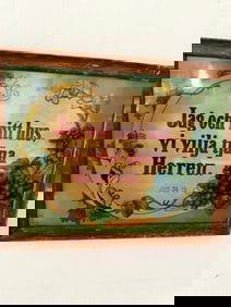 Antique Poster Jag Och mitt hus vi vilja tjana herren