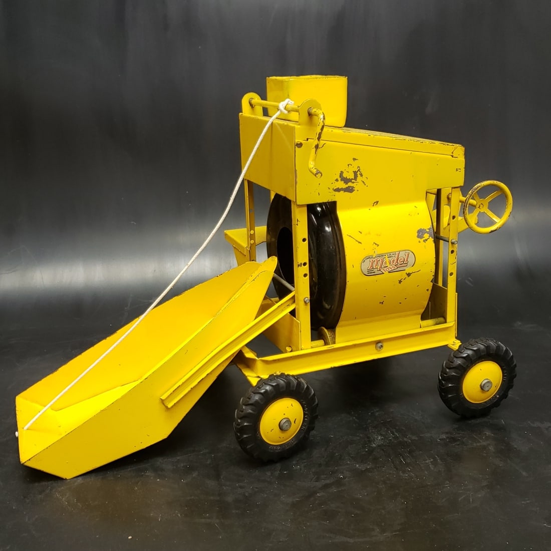 Doepke Yaeger Cement Mixer Pressed Steel Toy No 2002: "Fresh to market from a lifetime collector. A nice selection of vintage tin and pressed steel along with die cast model and car related ephemera. All measurements are approximate.