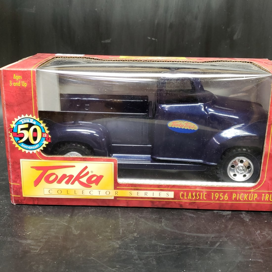 Tonka Collector's Series 1956 Pickup Truck #1 New: "Fresh to market from a lifetime collector. A nice selection of vintage tin and pressed steel along with die cast model and car related ephemera. All measurements are approximate.