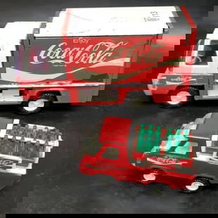 2 x Vintage Buddy L Japan Coca Cola Trucks: "Fresh to market from a lifetime collector. A nice selection of vintage tin and pressed steel along with die cast model and car related ephemera. All measurements are approximate.