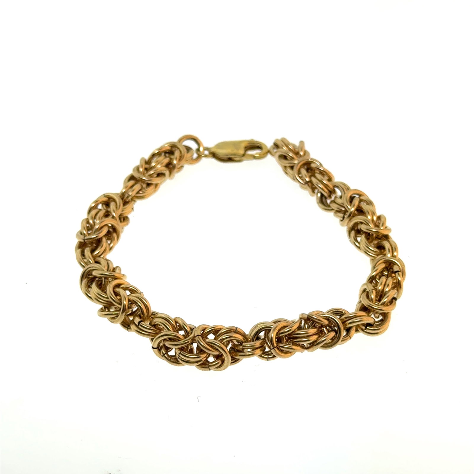 Vintage Gold Filled Wire Knot Bracelet with Family Note - 27.6g: A wonderful selection of estate jewelry including some antique heirloom pieces with family provenance. Item weights and dimensions are approximate. 4"x4"x4" 8oz shipping weight and dimensions.All weig