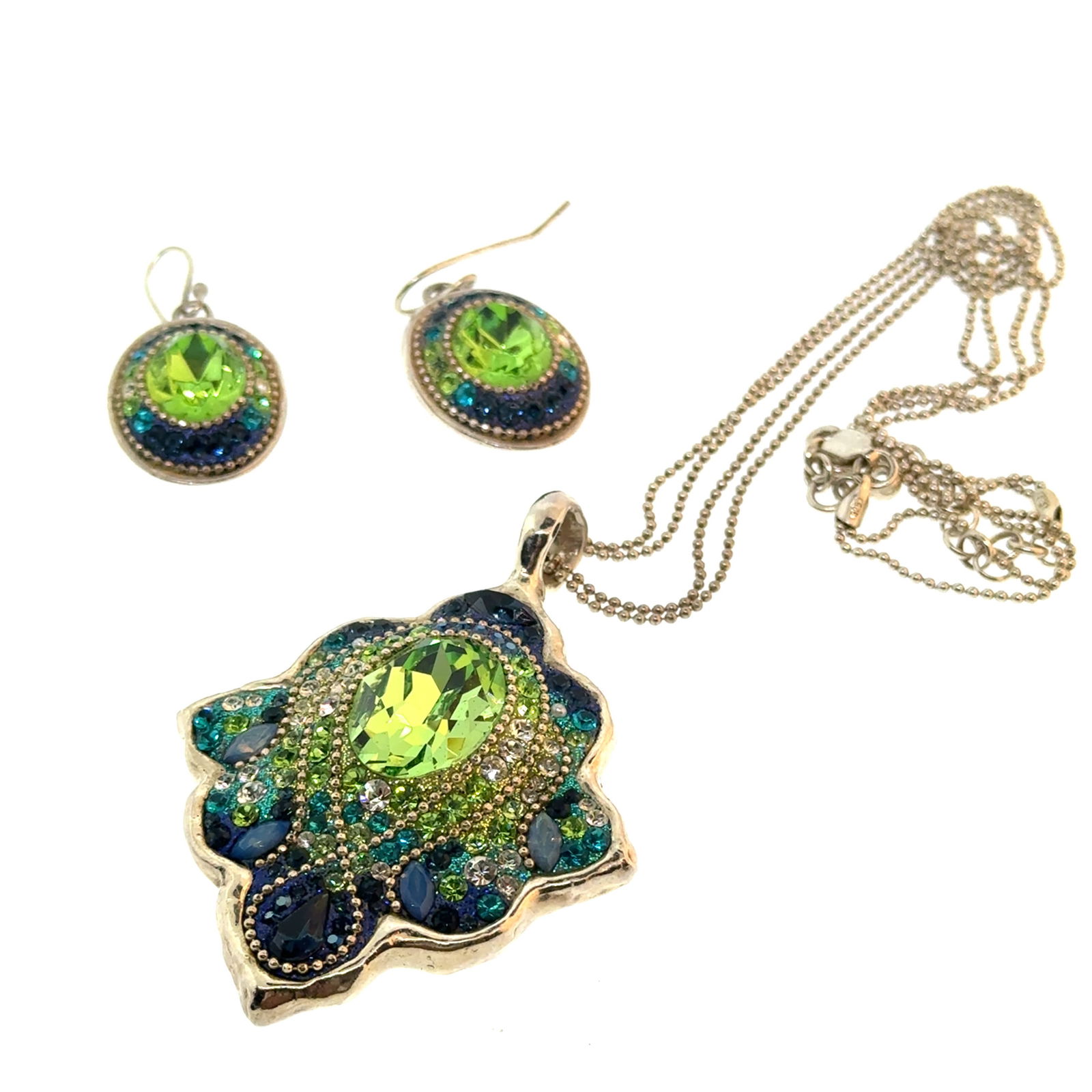 Sterling Israel Pendant and Earring Set - OS Orit Schatzman - 31g (1 of 5)