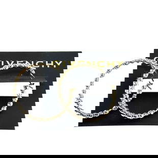 Givenchy Hoop Earrings - g: A wonderful selection of estate jewelry including some antique heirloom pieces with family provenance. Item weights and dimensions are approximate. 4"x4"x4" 8oz shipping weight and dimensions.All weig