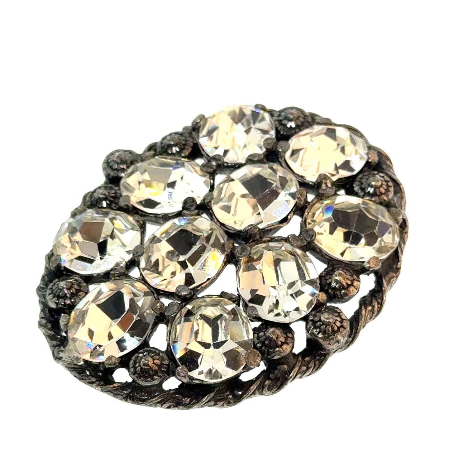 Vintage Paste Brooch with Family Note - g (1 of 5)