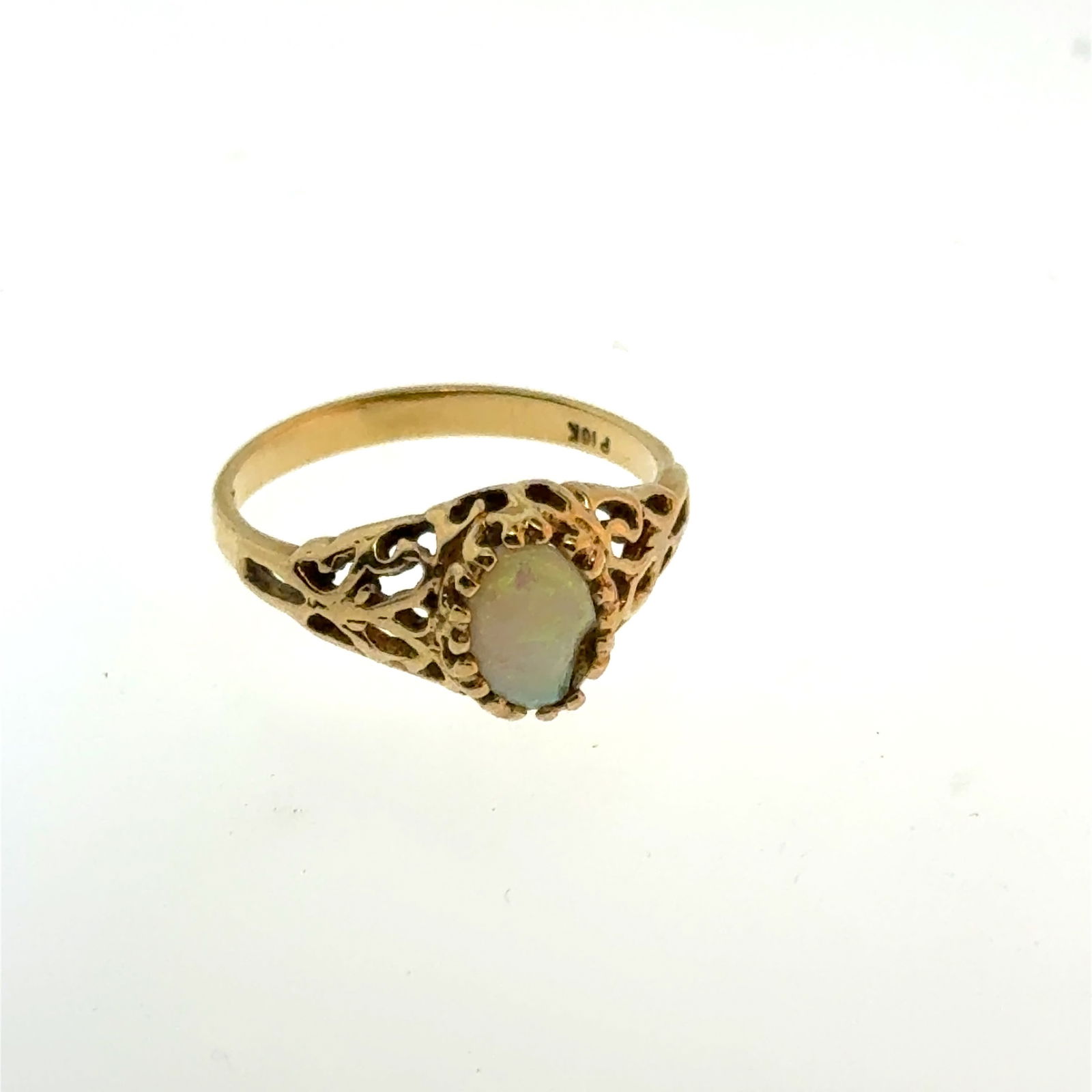 10k Gold and Opal Ring Size 5.5 - 1.9g (1 of 3)
