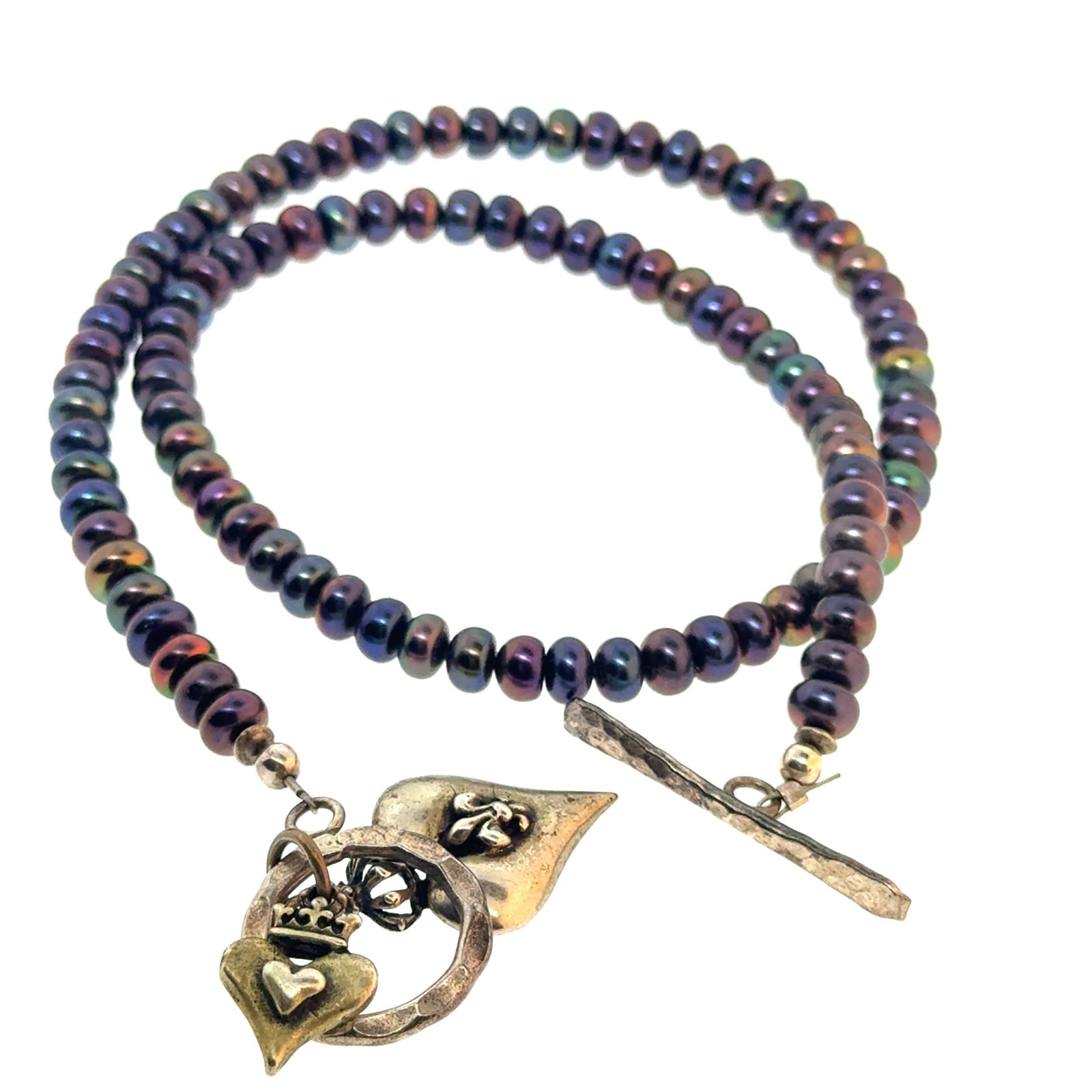 5.5mm Tahitian Pearl and Sterling Silver Necklace 19" - g: A wonderful selection of estate jewelry including some antique heirloom pieces with family provenance. Item weights and dimensions are approximate. 4"x4"x4" 8oz shipping weight and dimensions.All weig