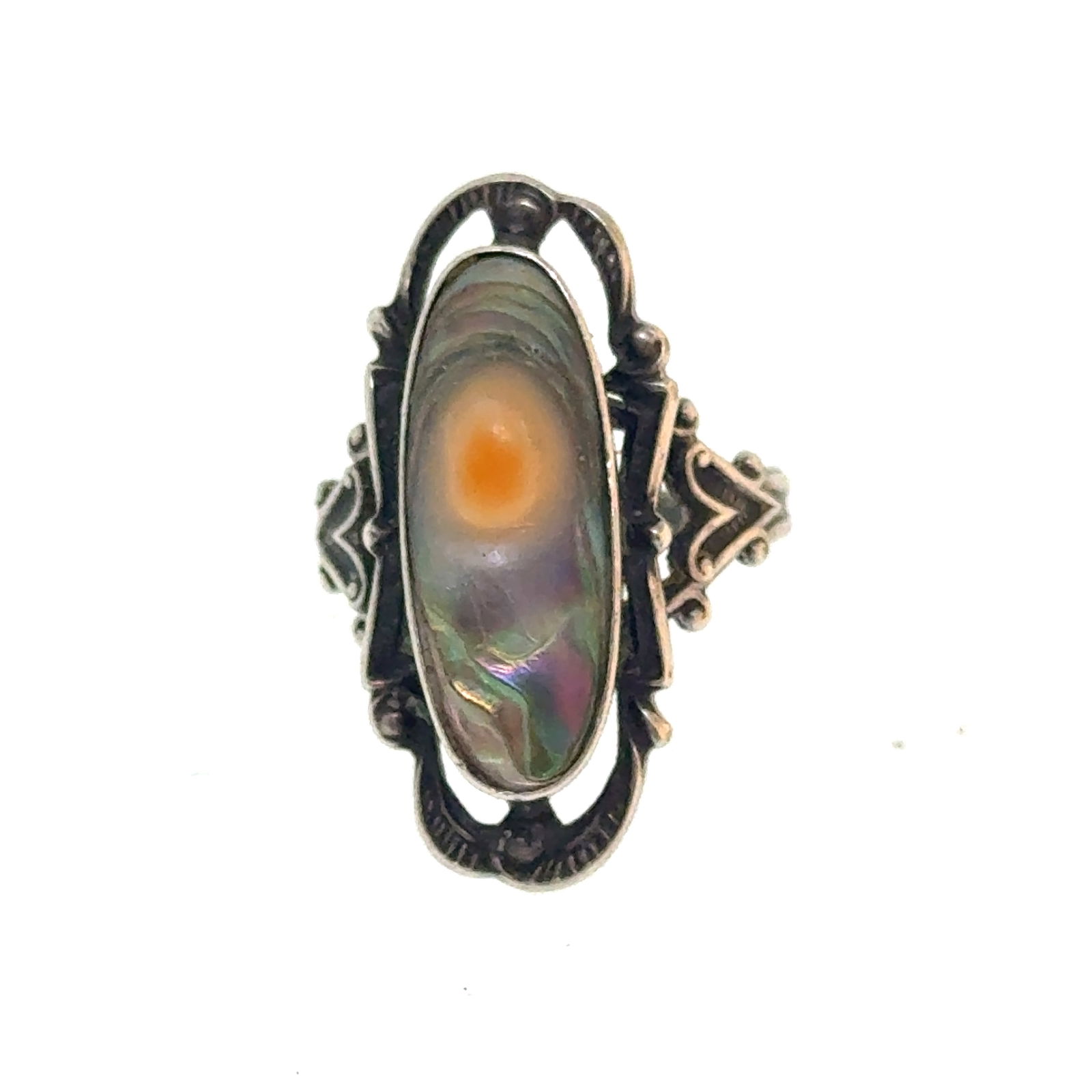 Sterling Silver Blister Pearl Ring Size 7.5 -  -  oz (1 of 4)