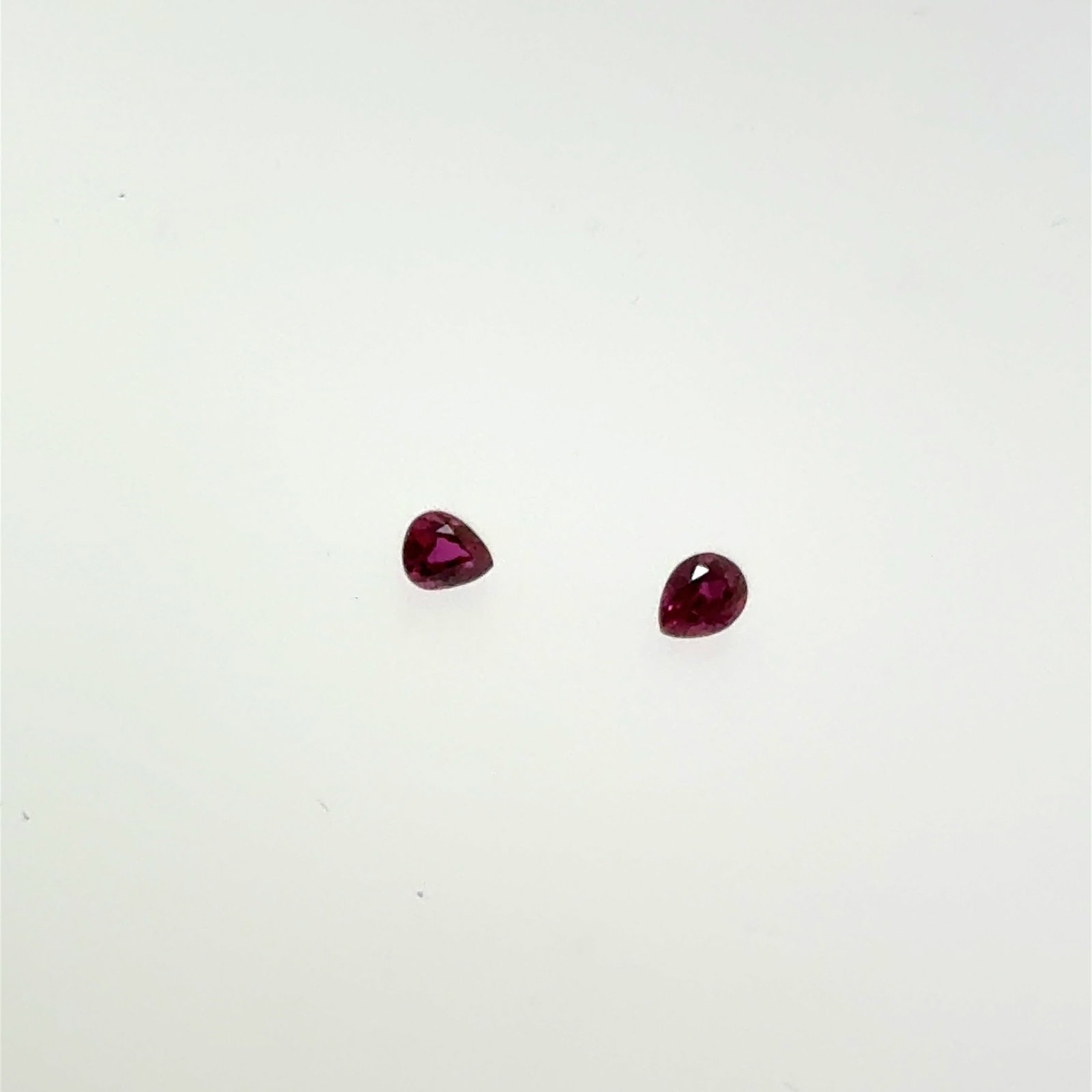 Pair of Pear Cut Ruby Gemstones .58ct (1 of 3)