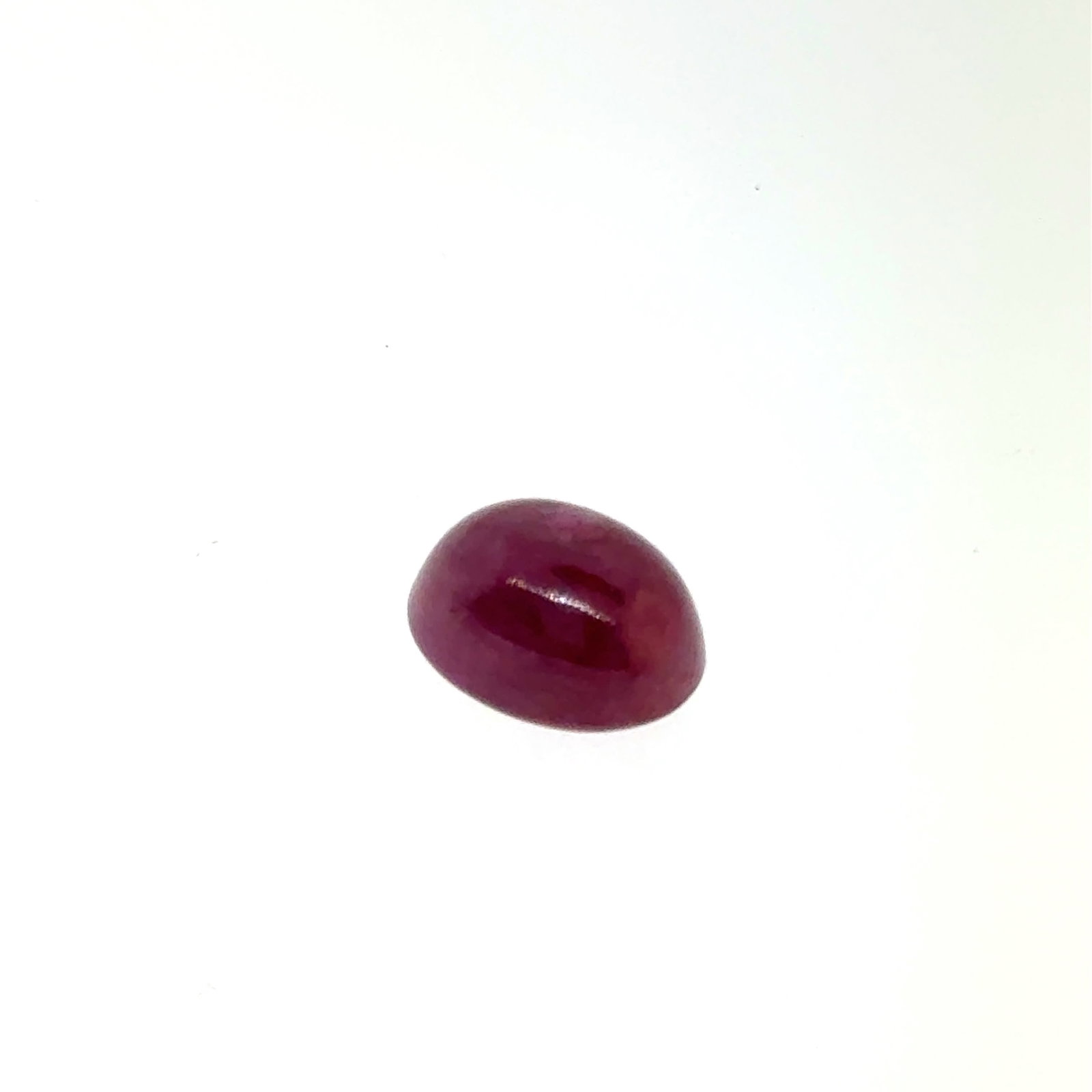 Ruby Oval Cabochon 4.36ct 8x10mm: This is a continuation of our pro jeweler's estate auction, but we've added some gems from another estate (JTV). The rest are from his personal collection, many faceted by himself. Gems were cataloged