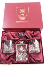 Canadian Pacific Store Royal York Hotel Hand-cut Lead Crystal Decanter Set - two glasses: This auction contains a wide range of vintage estate items and collectibles all sold with no reserve.Local pick up details will be provided at the end of the sale. In-house shipping is available at th