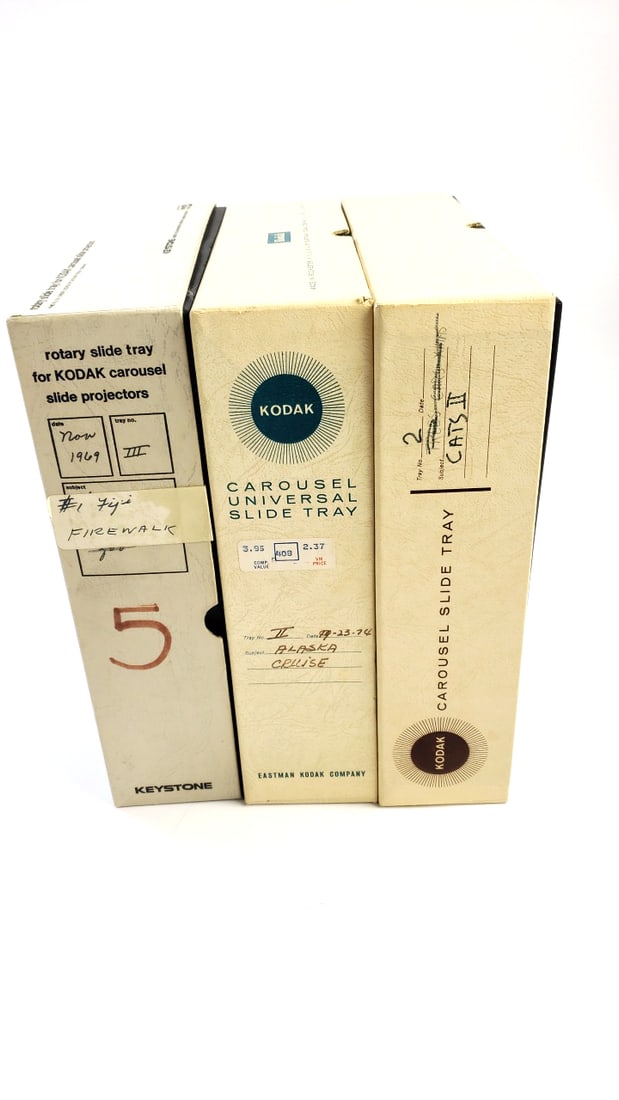 3 x Carousels of Vintage 35mm Slides - Fiji, Alaska Cruise, Cats (1 of 7)