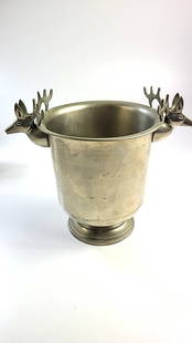 Art Deco Stag Head Ice Bucket: This auction contains a wide range of vintage estate items and collectibles all sold with no reserve.Local pick up details will be provided at the end of the sale. In-house shipping is available at th