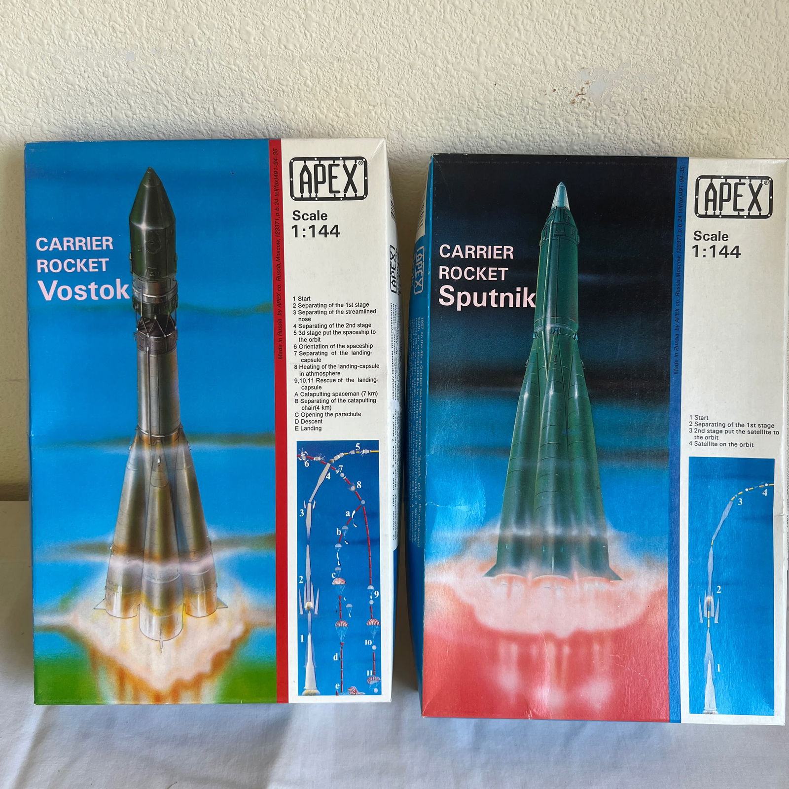 Apex Sputnik + Vostock Carrier Rocket 1:144 Model Kits (1 of 11)