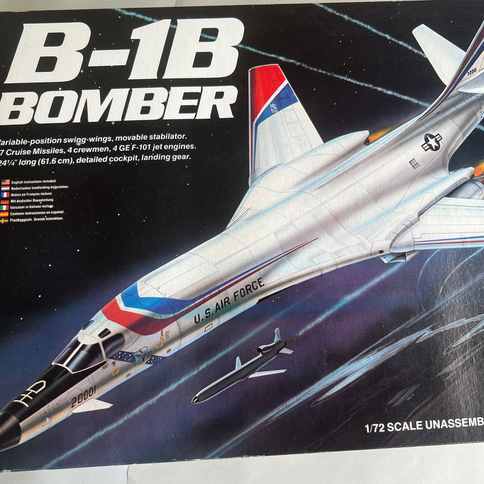 Monogram B-1B Bomber 1/72 Scale Model Kit (1 of 6)