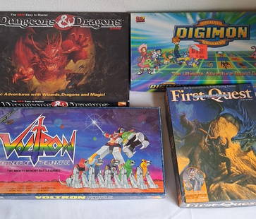 4 x Vintage SciFi Fantasy Board Games Dungeons and Dragons Voltron Digimon First Quest: 4 x Vintage SciFi Fantasy Board Games Dungeons and Dragons Voltron Digimon First Quest ESTATE