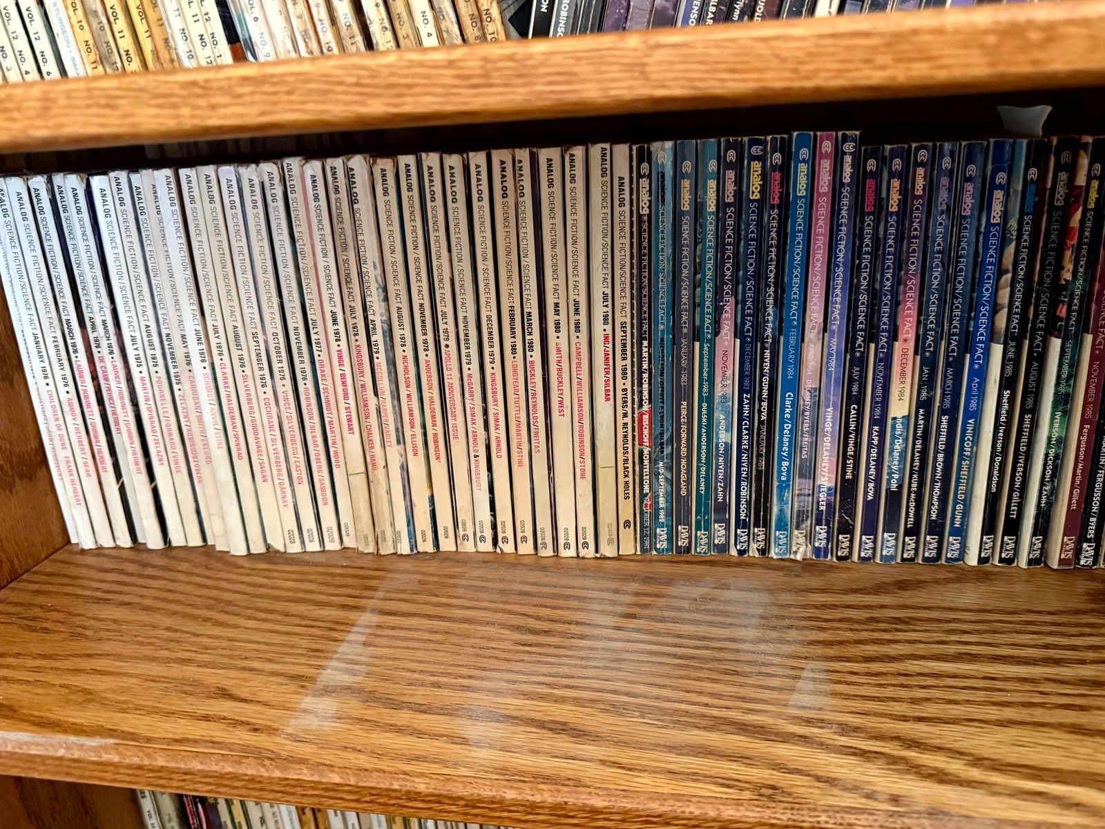 Shelf of Vintagte Sci-Fi Magazines - Analog (1 of 6)