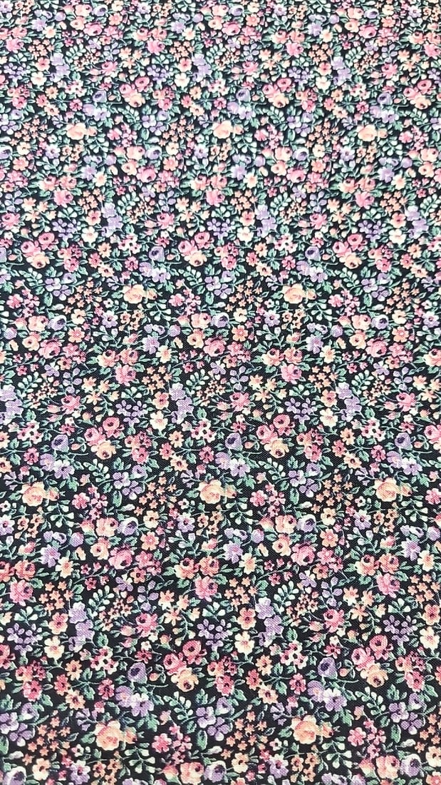 Joan Kessler For Concord Fabrics Country Florals 100% Cotton Calicos Mini Flower 6 Yards: Large assortment of vintage fabric from an estate. Fabric is described as per the bolt it is on and measurements are approximate based on the updated bolt markings and counting wraps.Local pick up is 