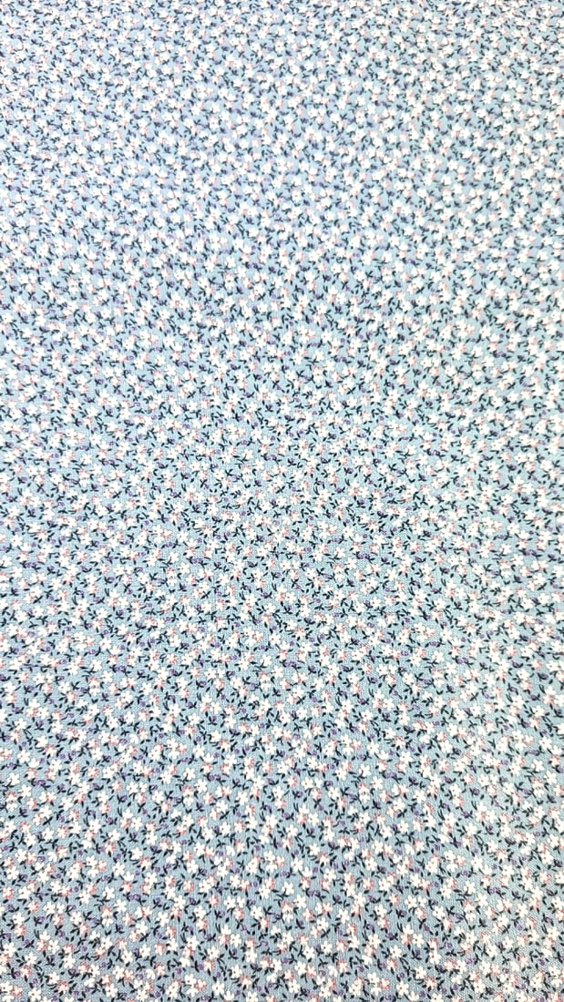Fabri-Quilt Ozark Calico Blue With Flowers 4 Yards: Large assortment of vintage fabric from an estate. Fabric is described as per the bolt it is on and measurements are approximate based on the updated bolt markings and counting wraps.Local pick up is 