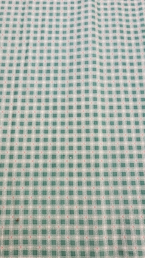 Ameritex Country Classics Green Checker 8 Yards: Large assortment of vintage fabric from an estate. Fabric is described as per the bolt it is on and measurements are approximate based on the updated bolt markings and counting wraps.Local pick up is 