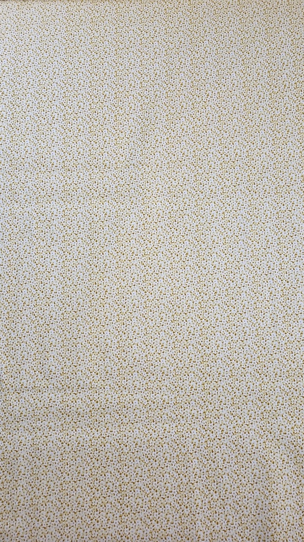 Vintage Cotton Fabric Bolt Yellow With White Aura Spots 4 Yards (1 of 4)
