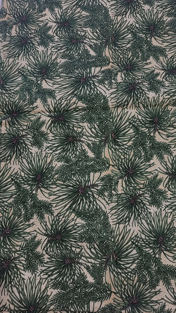 Evergreen By Hoffman International Fabrics Screen Print 1 Vintage Fabric About 2 Yards: Large assortment of vintage fabric from an estate. Fabric is described as per the bolt it is on and measurements are approximate based on the updated bolt markings and counting wraps.Local pick up is