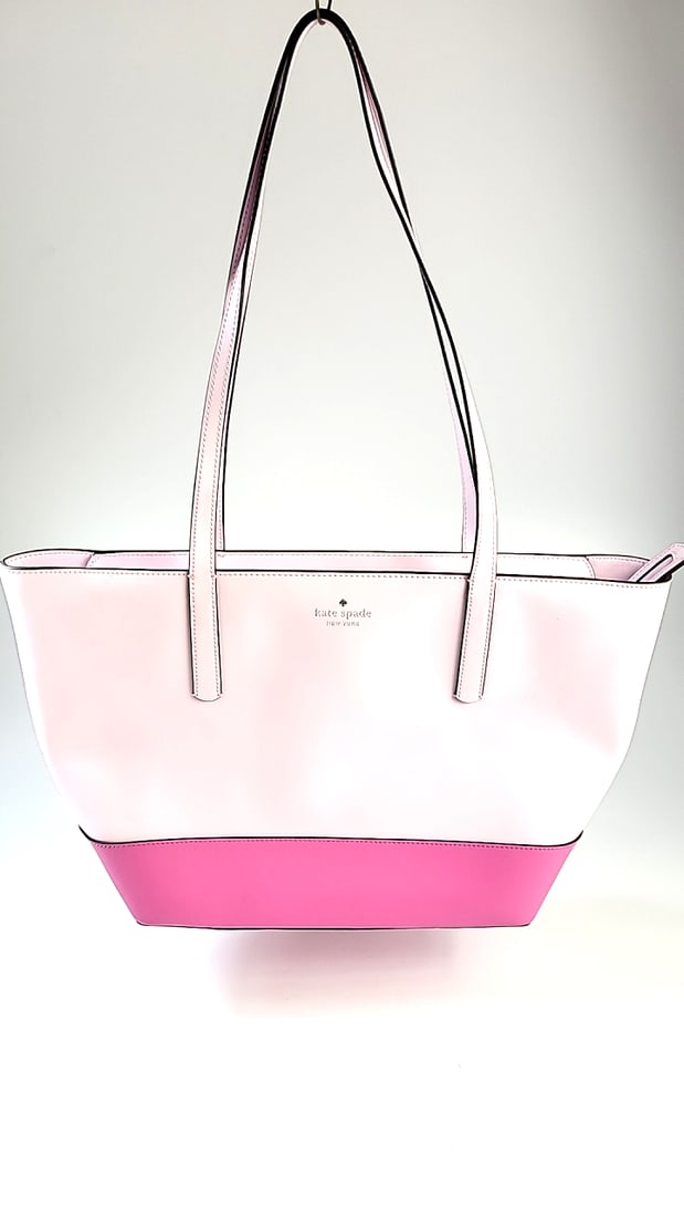 Kate Spade New York Tote Bag Pink White Large ðŸ’— (1 of 8)