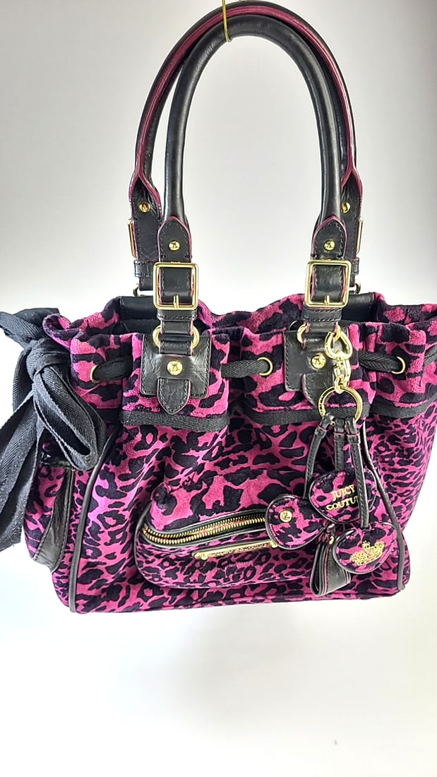 Juicy Couture Pink Leopard Print Handbag Purse ðŸ‘›  Medium (1 of 9)