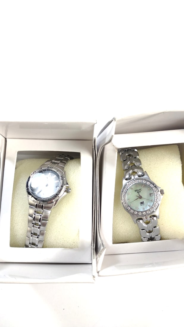 PAIR Relic Womens Silver Tone Stainless Steel Watches - New in Box (1 of 3)
