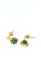 Vintage 14k Gold Stud Earrings with Green Emerald Gemstones 3g: This is an estate auction in Seattle WA featuring lady’s accessories and jewelry as well as other estate items.This auction offers local pick up in the Seattle area on 8/30 between 10am-3pm. If