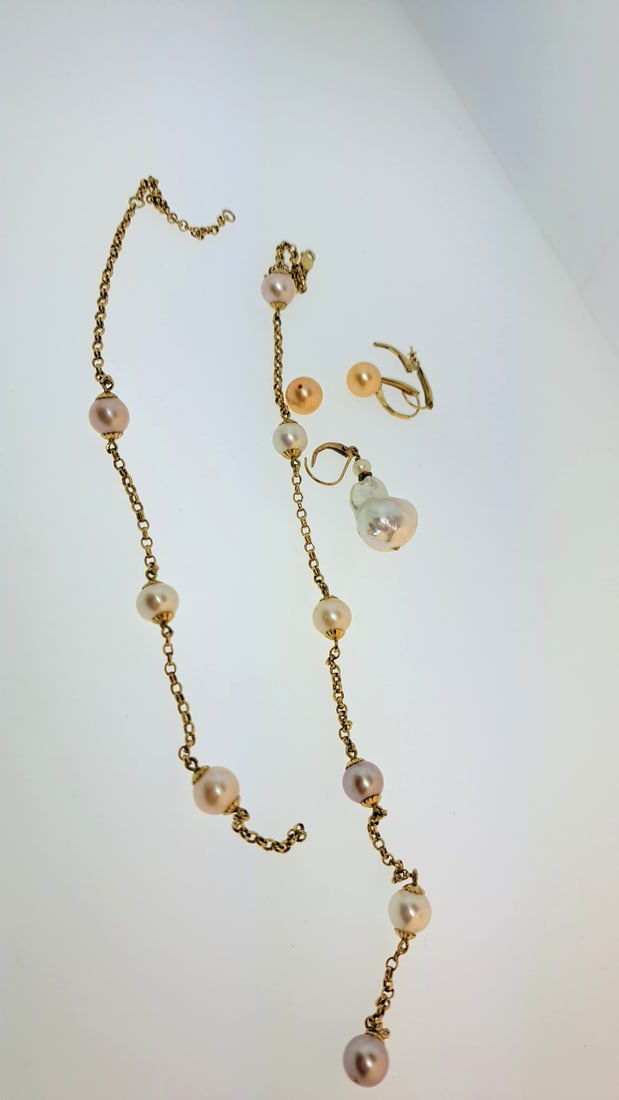 14k Gold and Pearl Scrap Jewelry 15g (1 of 5)