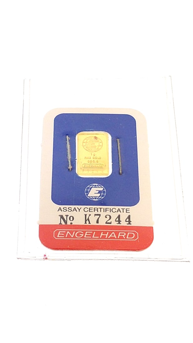 1g .9999 Gold Bar Englehard: This is an estate auction in Seattle WA featuring estate jewelry and collectibles.This auction offers local pick up in the Seattle area on 9/13 between 10am-3pm. If you intend to pick up please ensure