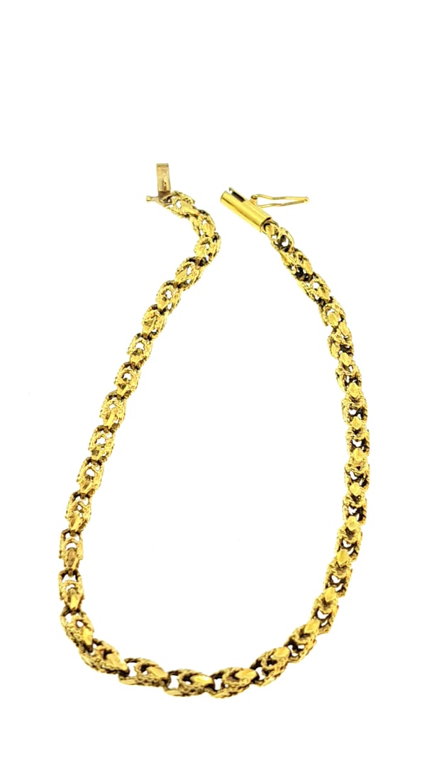 18k Gold Braided Rope Bracelet 7.5 6.5g (1 of 3)