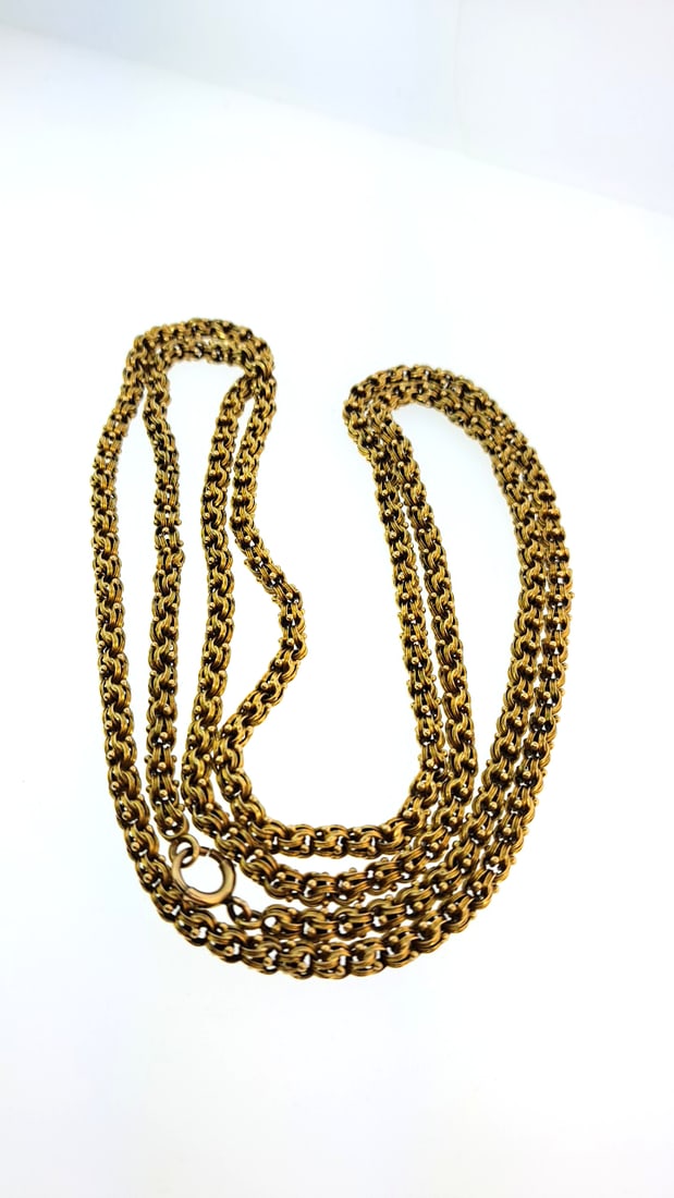 Antique 12k Gold Heavy Rope Chain 42 55.6g xray tested (1 of 5)